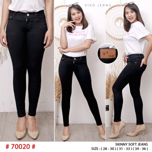 Vivo V2/YiuYie Jeans Celana Panjang Wanita Skinny Bahan Stretch Soft Melar Nyaman Original Amigo