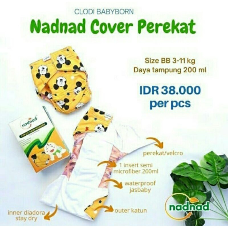 Clodi Nadnad by Sakina cover perekat / clodi Newborn / popok kain murah