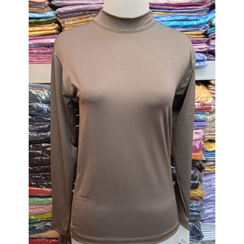 PROMO MANSET BADAN POLOS TEBAL ADEM TURTLENECK BAHAN KAOS TIDAK LICIN-MILO