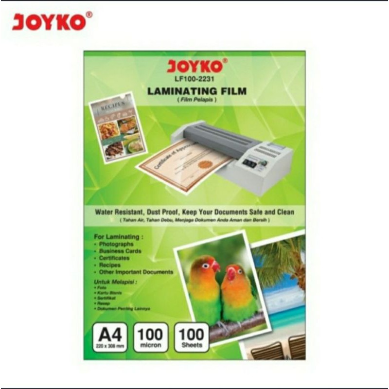 Plastik Laminating Film A4 ( isi 100 Lembar) - Laminator / Mesin Laminasi