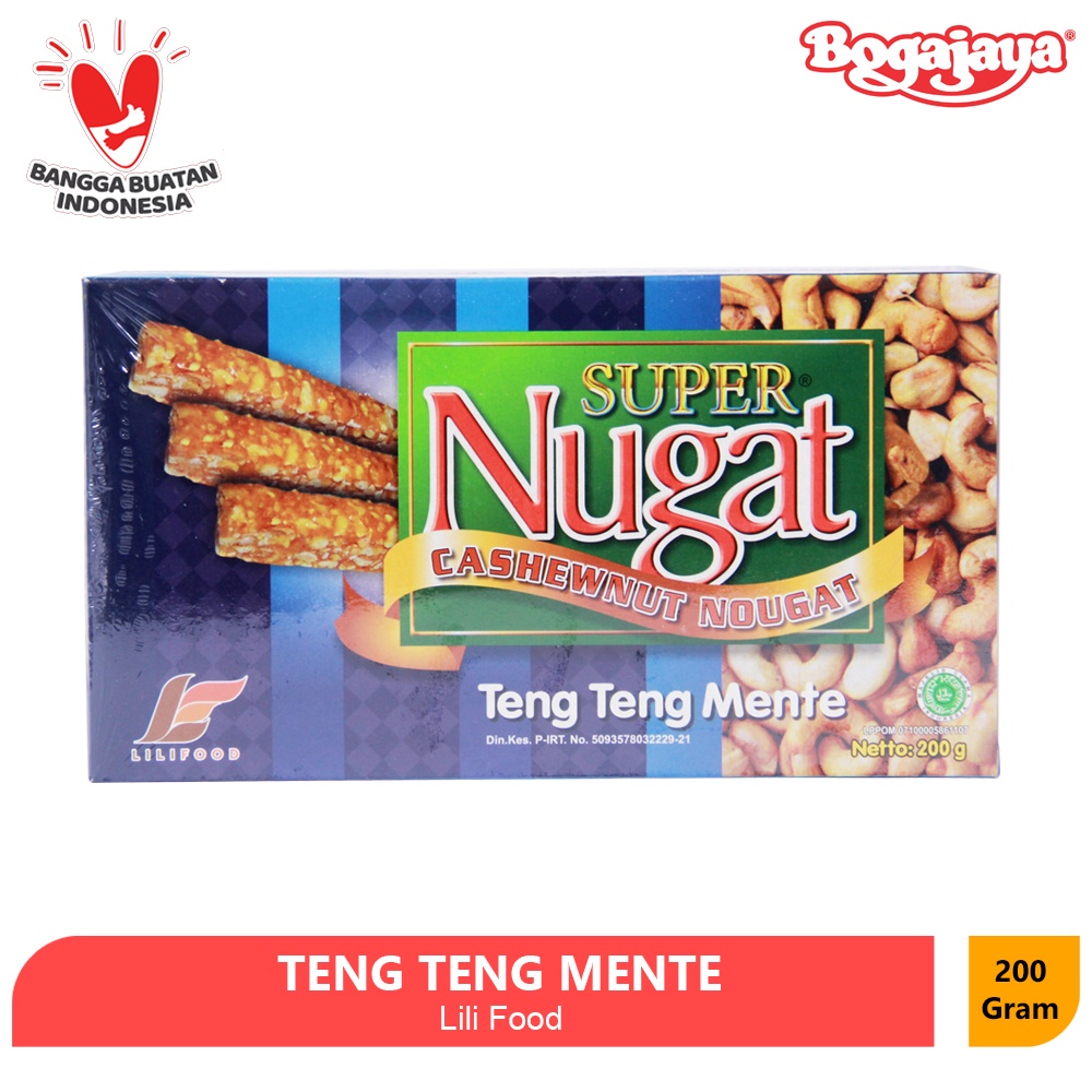 

TENG TENG MENTE SUPER NUGAT LILI FOOD DUS 200 GRAM / TING TING MENTE