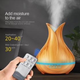 Taffware Aroma Therapy Air Humidifier Wood Flower 400ml with Remote Control - HUMI H113YK -