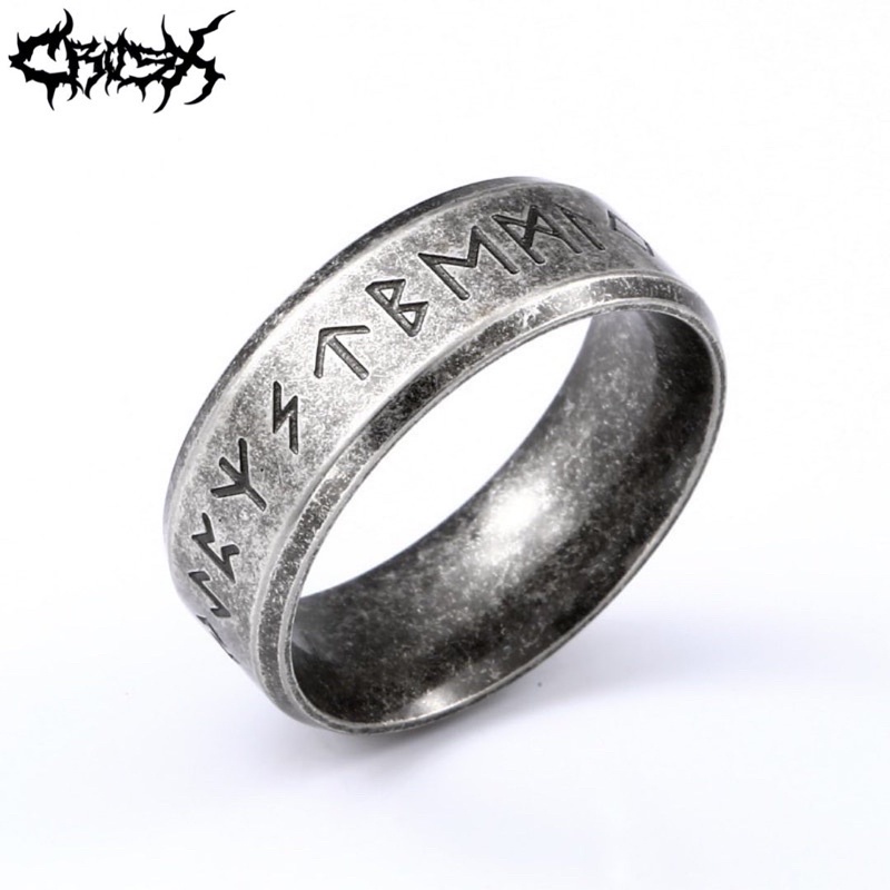 RUNE RING / VIKING RING / VIKING LETTER RING / CINCIN BLACK SILVER RING / CINCIN VIKING / META RING / COUPLE RING CINCIN COUPLE KOREAN STYLE RING CINCIN STYLE KOREA CINCIN AESTHETIC RING CINCIN TITANIUM CINCIN STAINLESS STEEL CINCIN PRIA CINCIN WANITA