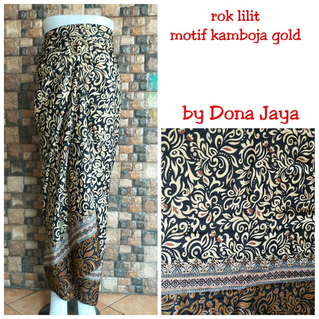 Fashion Batik Bawahan Kebaya Rok Lilit Bermotif Lilit