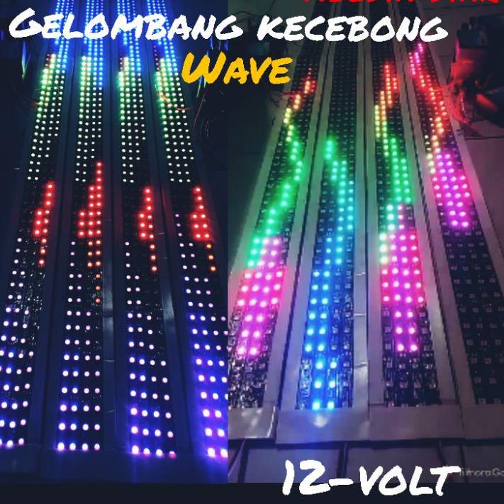 Terbaik.. lampu led rgb strobo wave variasi kaca mobil 12volt 120cm-140cm  pickup l300 elf truck