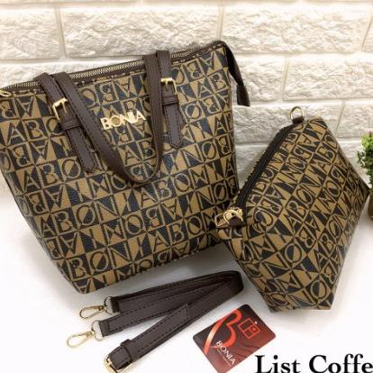 ◘ BIG SALE  TAS WANITA TOTE BAG BONIA 2in1 GOGO BONIA SUPER QUALITY SELEMPANG IMPORT BATAM ♨