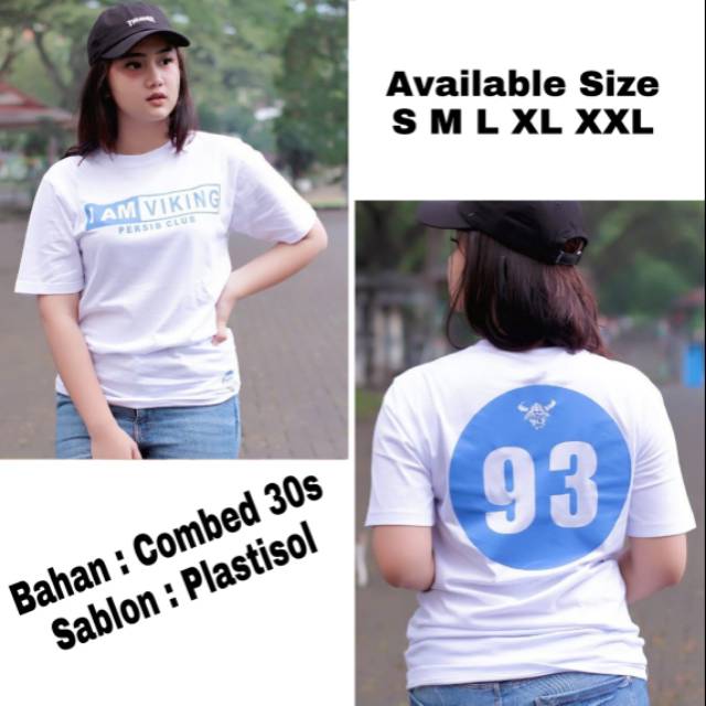 Kaos Persib I Am Viking Putih (Original) Cewek/Cowok