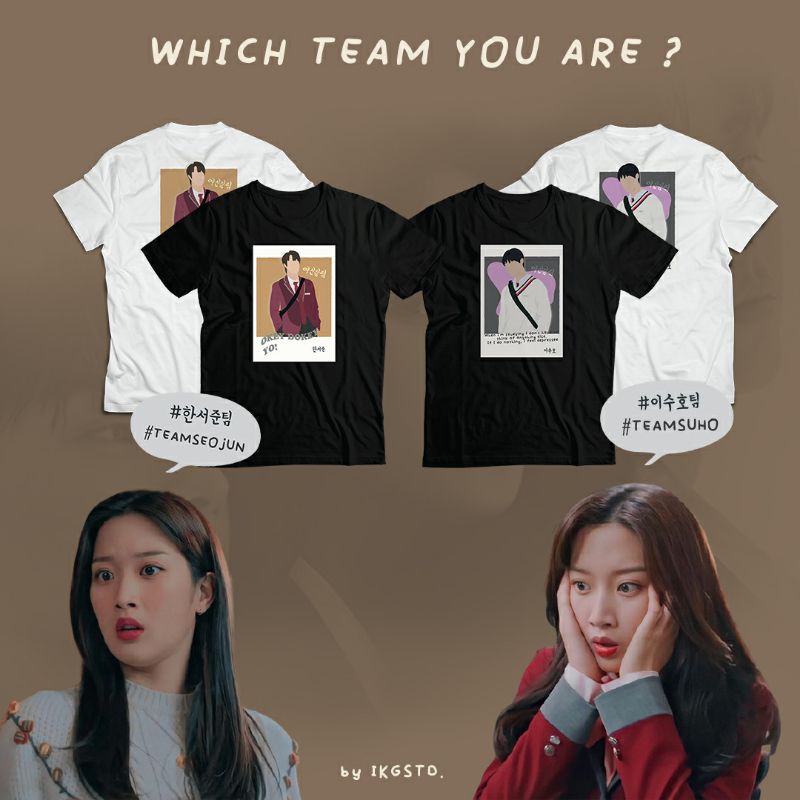 True Beauty Korean Drama Fan Kit TEAM LEE SUHO - TEAM HAN SEOJUN TEE / T-SHIRT / KAOS EDITION
