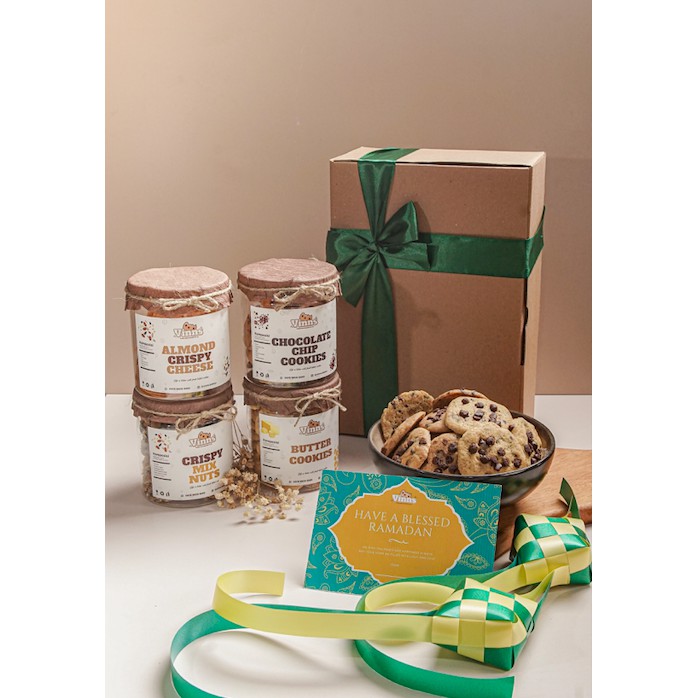 

PREMIUM HAMPERS IDUL ADHA - isi 4 toples | Chocolate Chip, Butter, Crispy Almond Cheese, Oatmeal