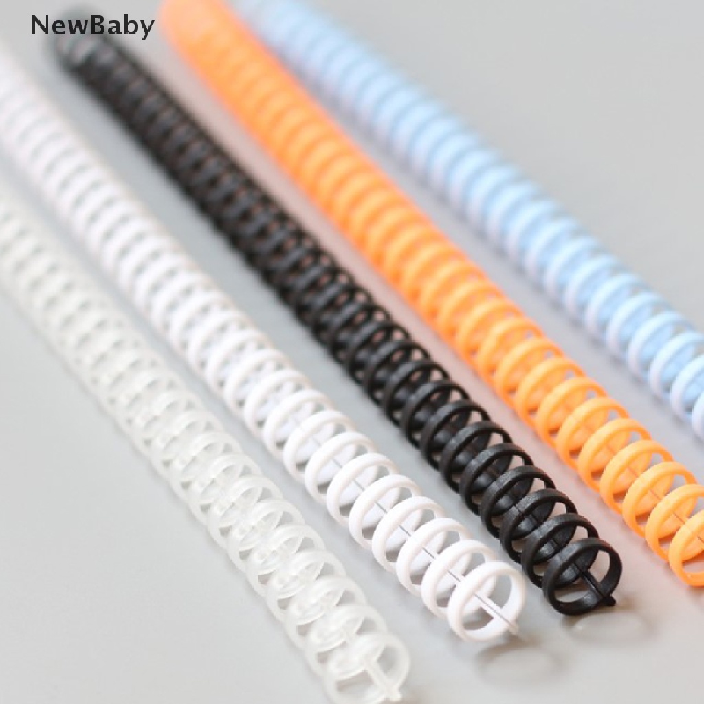 5pcs / Set Cincin Spiral 30 Lubang Bahan Plastik Untuk Perlengkapan Kantor