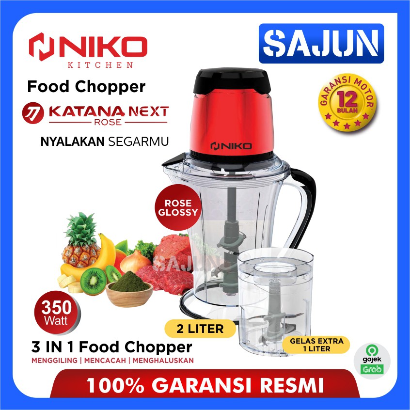 Niko Chopper Katana NEXT ROSE 3In1 Food Chopper 350 Watt