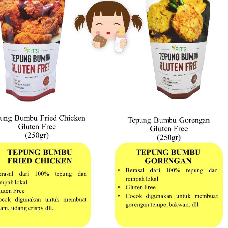 

オ Fits Tepung Bumbu GLUTEN 250gr NOMSG, NO PENGAWET / fit's tepung bumbu New