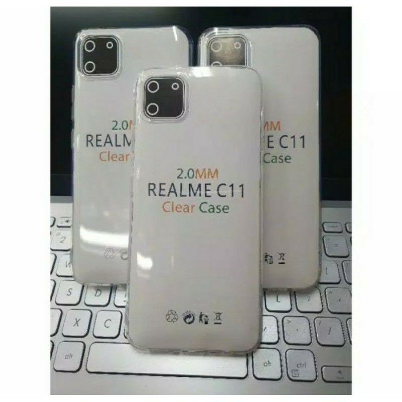 Softcase Case Bening Clear Case Sillikon Kondom Casing Transparan Pelindung HP Realme C 11 bening
