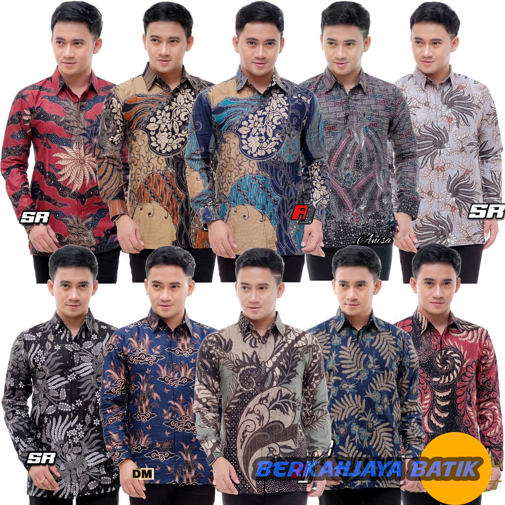 NEW ARRIVAL M L XL XXL DISTRO BATIK PRIA SOGAN HRB026 BATIKAF NOTOARTO BATIK HEM PRIA BSWART