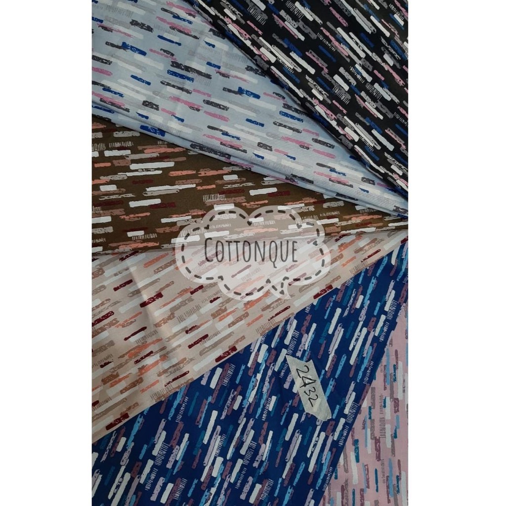 Kain Katun Jepang Motif Abstrak Garis Garis (min pembelian 2x klik)