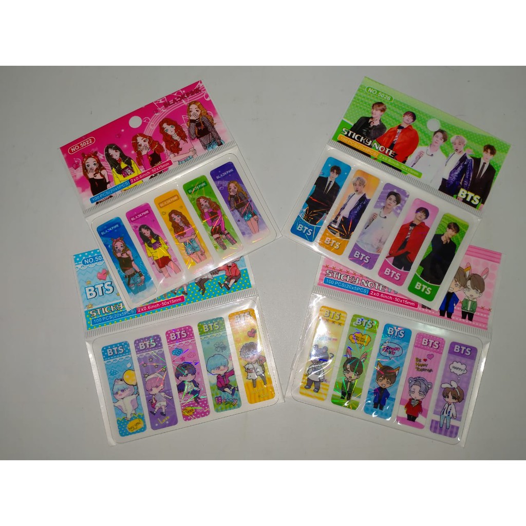 [PROMO] Sticky Notes Pembatas Buku Plastik Lucu Memo Tempel Karakter Lucu Index Memo Karakter