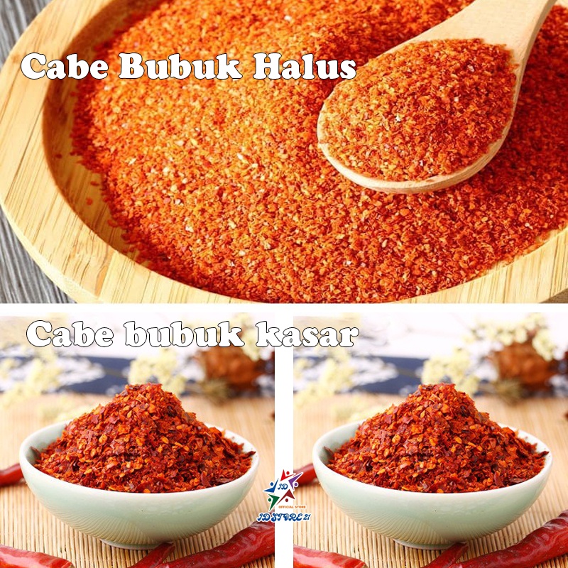 Cabe Bubuk HALUS KASAR flakes kering khas jepang cabai bubuk KASAR HALUS