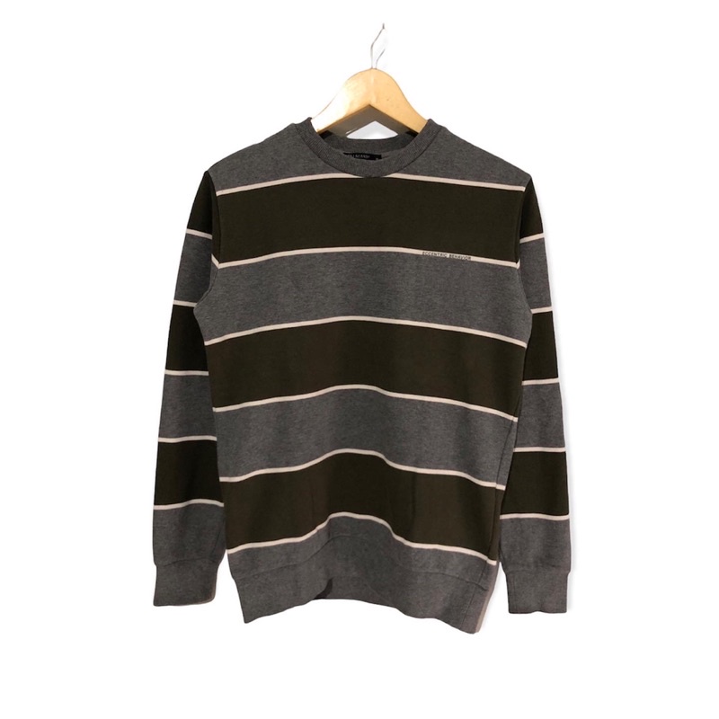 Crewneck motif salur mulus no minus second like new