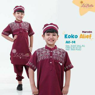  4 12th Banyak Warna  Baju  Koko  Anak putih Labella 