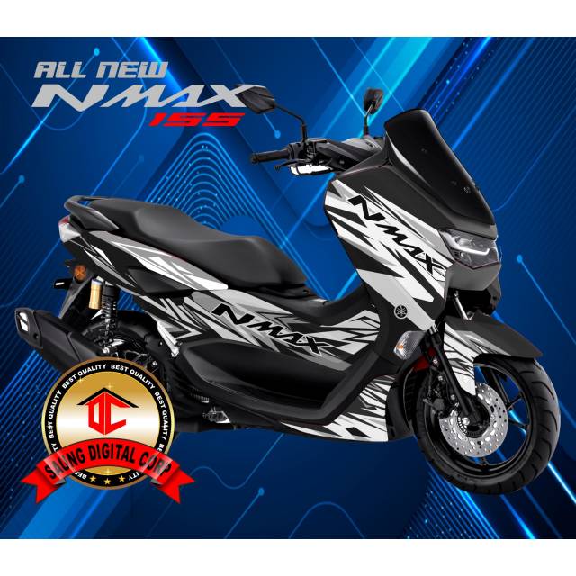 Decal NMAX Stiker NMAX New putih abu