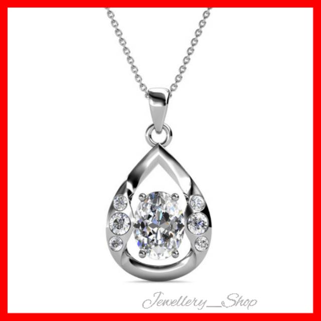 Kalung Crystal Swarovski Pendant Elegan