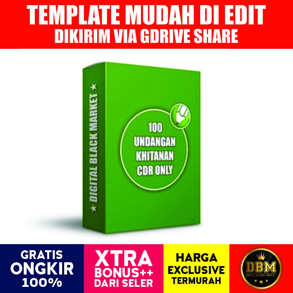 100 Undangan Khitanan Cdr Only - Coreldraw Template