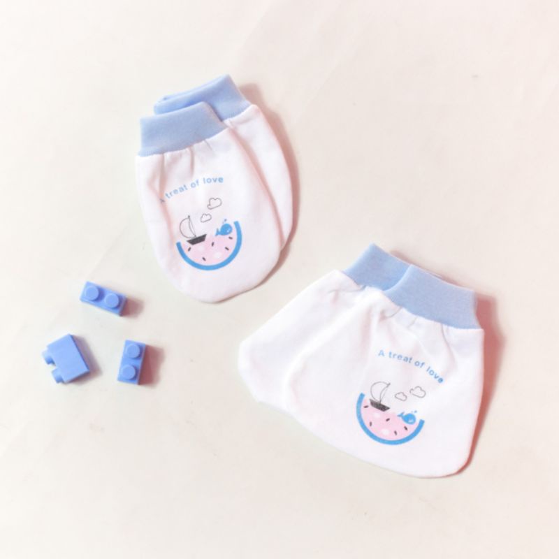 1 SET SARUNG TANGAN + SARUNG KAKI BAYI-SARUNG TANGAN BAYI MURAH (NIA BABY)