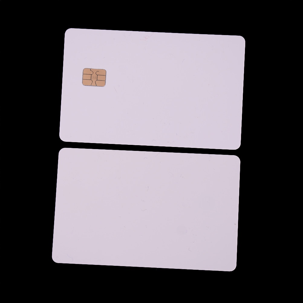 (Happy) 5pcs Ic Card Iso Pvc Dengan Chip Sle4442 Warna Putih