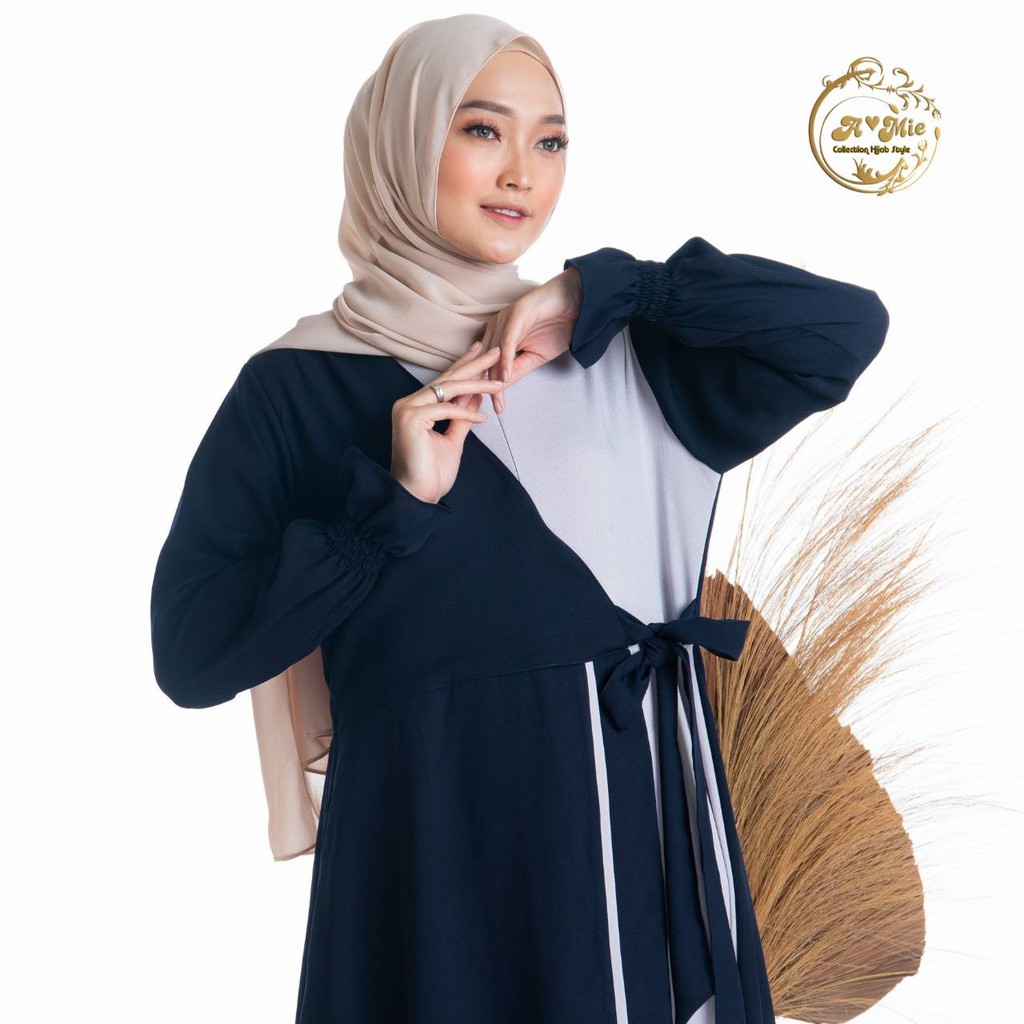 Azuma Dress 3 | Fashion Muslim Baju Gamis Anak Remaja Perempuan Terbaru 2022 | Dress Kondangan OOTD | Busui Friendly | Abaya Simple | Mini Dress Korea | Baju Gamis Jumbo | Baju Kombinasi | Bisa COD | Casual Dress Wanita Muslimah | Outfit Of The Day Baru |-3