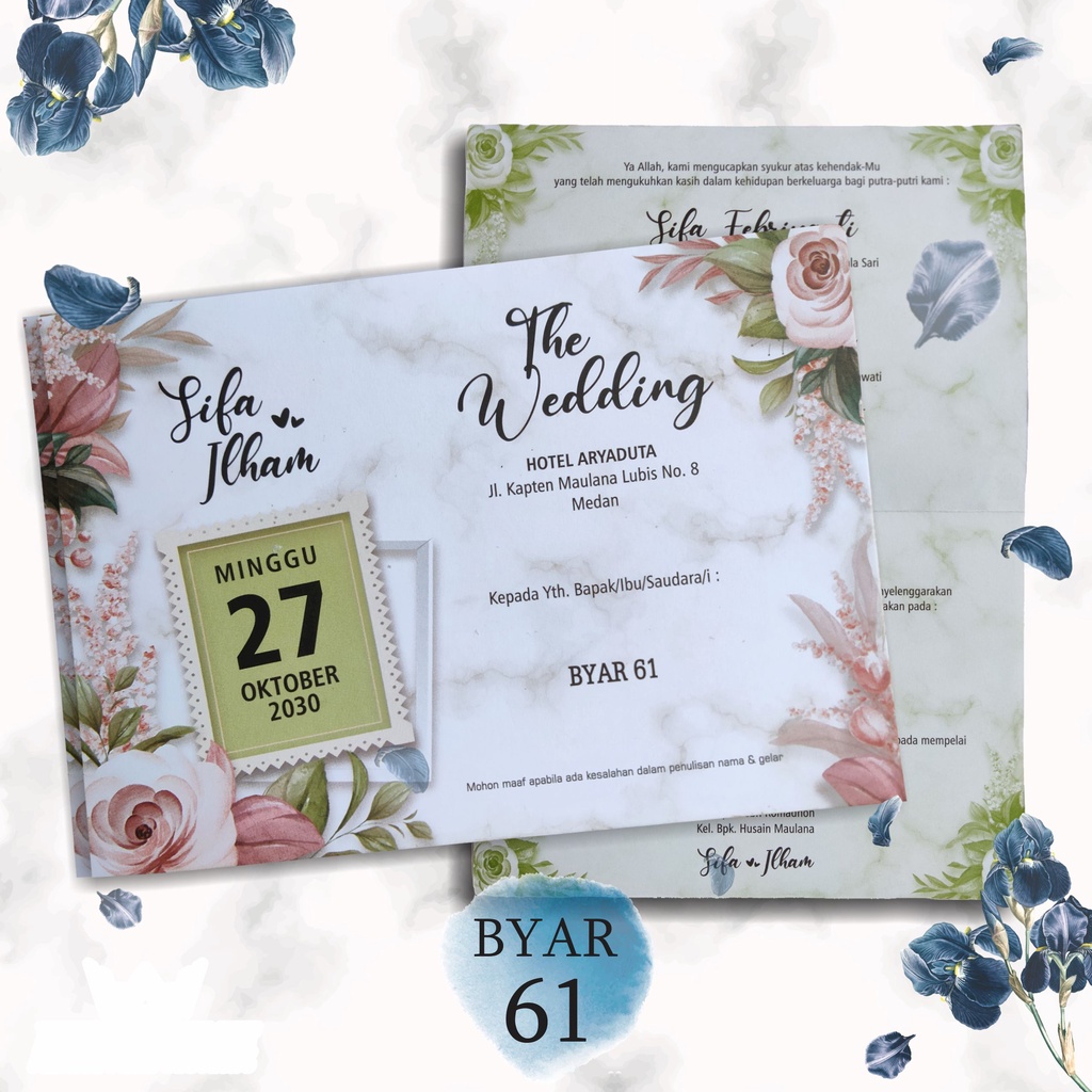 Jual UNDANGAN PERNIKAHAN SIMPEL, CANTIK, ELEGAN, UNDANGAN RUSTIC