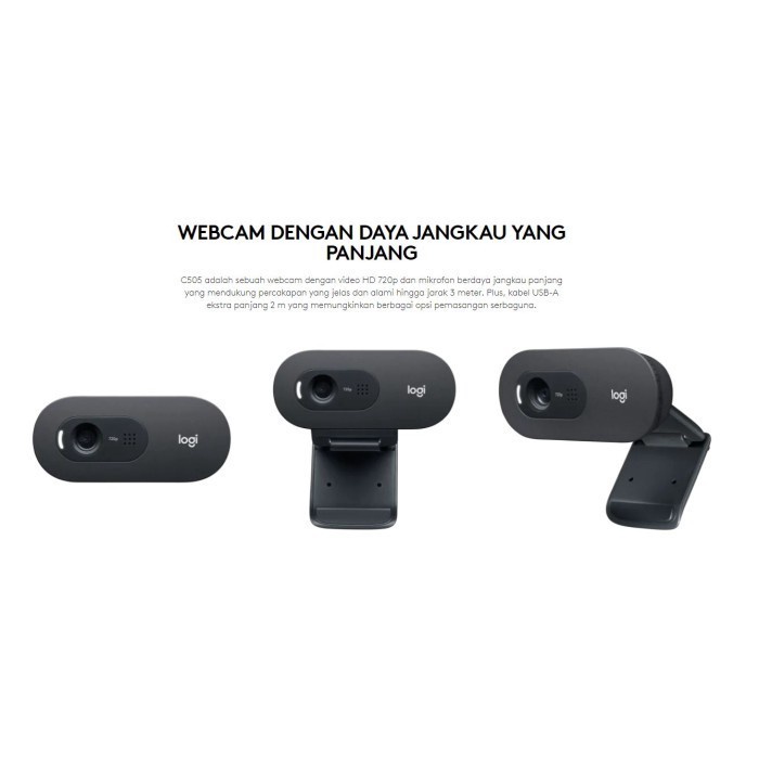 Webcam Logitech C505 / C505e HD 720p 30fps