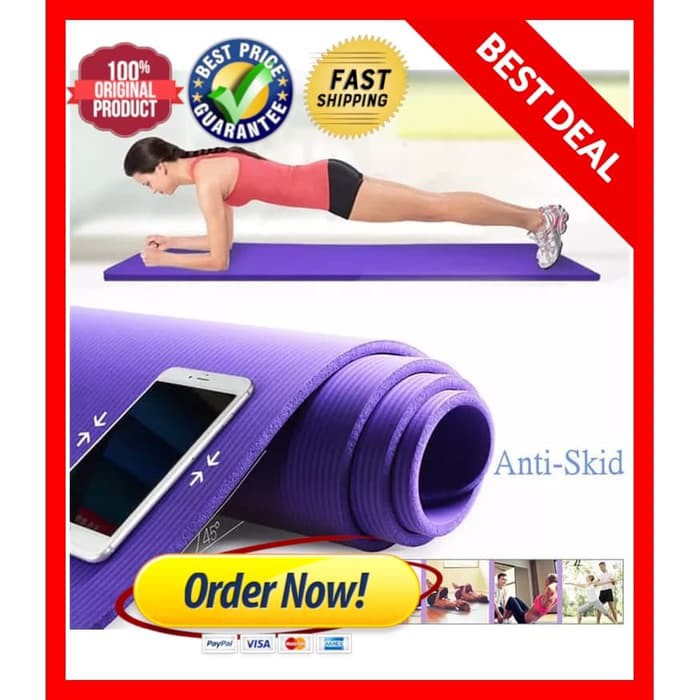 Matras Yoga Yoga Mat Miniso Motif Matras Yoga Anti Slip / Pilates Mat / Alas Olahraga Anti Licin Pre