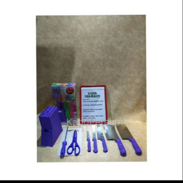 Kitchen knife set 8 pcs - pisau set lengkap bravourus