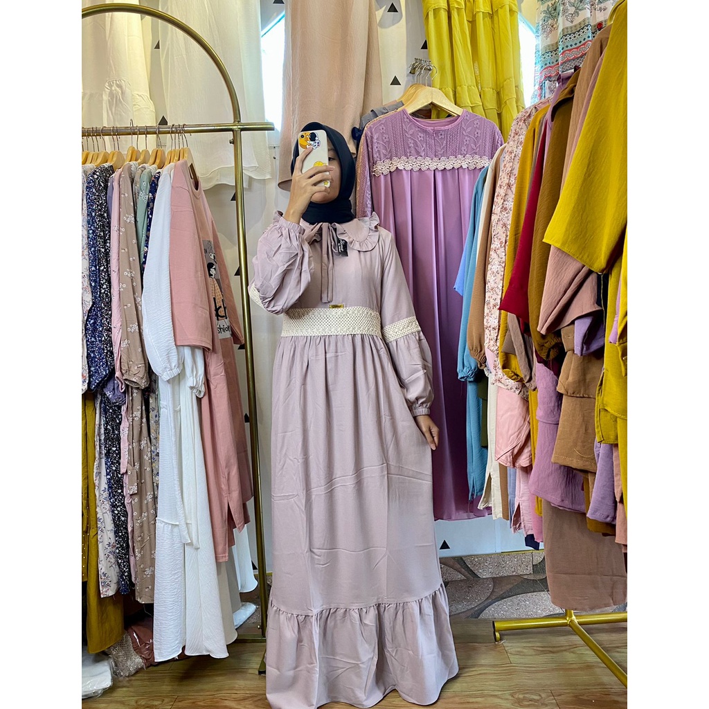 GAMIS CRINCLE / GAMIS CRINKEL HITAM / GAMIS WANITA LADY ZARA / BAJU GAMIS WANITA / BAJU GAMIS WANITA MURAH