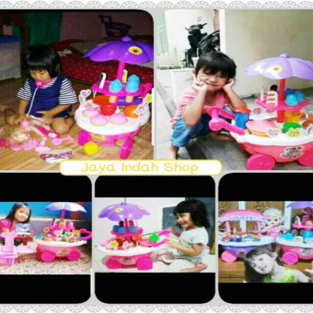 Mainan Mobil Es Krim BESAR Mainan anak ice cream es grobak trolly murah lucu Gerobak es krim