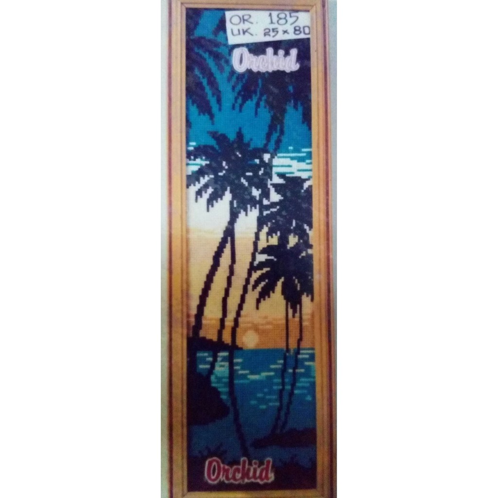 KRUISSTEEK KRISTIK ORCHID MOTIF PEMANDANGAN OR 185