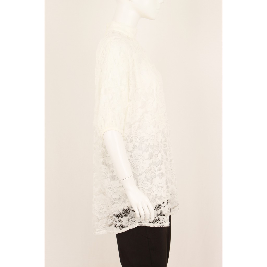 ICONS DOLMAN S/ LACE BLOUSE WANITA KOREA CANTIK ELEGAN MODERN BLIC3915BB