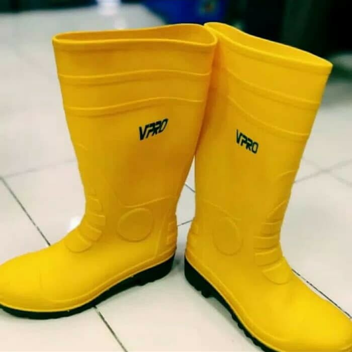 Promo SEPATU PROYEK KARET SAFETY BOOT BOOTS VPRO KUNING UJUNG BESI