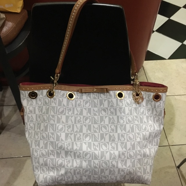 Bonia White Shopper Bag