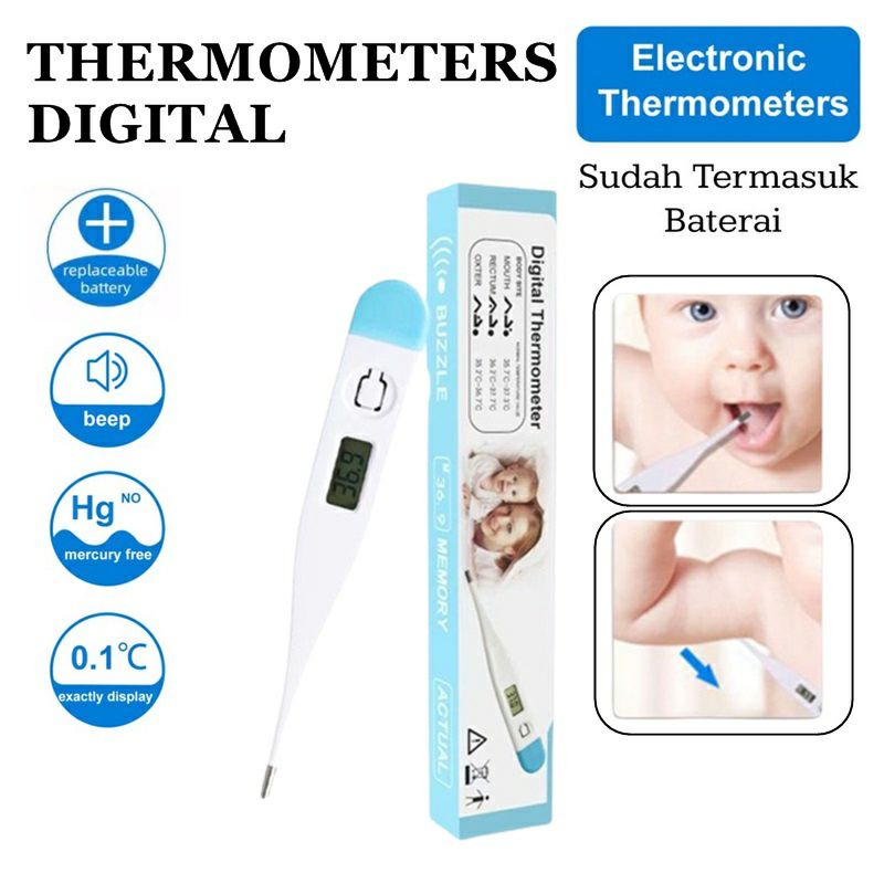 ~ PIYOSHI08 ~ Thermometer Digital Pengukur Suhu Badan Tubuh Bayi Baby Anak Anak AK11