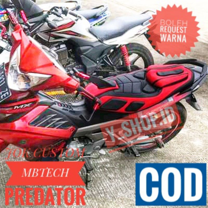 Sarung Cover Kulit Jok Modifikasi Jupiter MX 135 MX King 150 Dll Model Predator