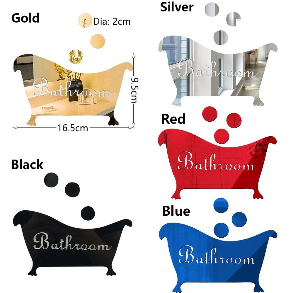 Populer Stiker Dinding 3D DIY Dekorasi Rumah Bathtub Pola Decals Pintu Kamar Mandi Plat