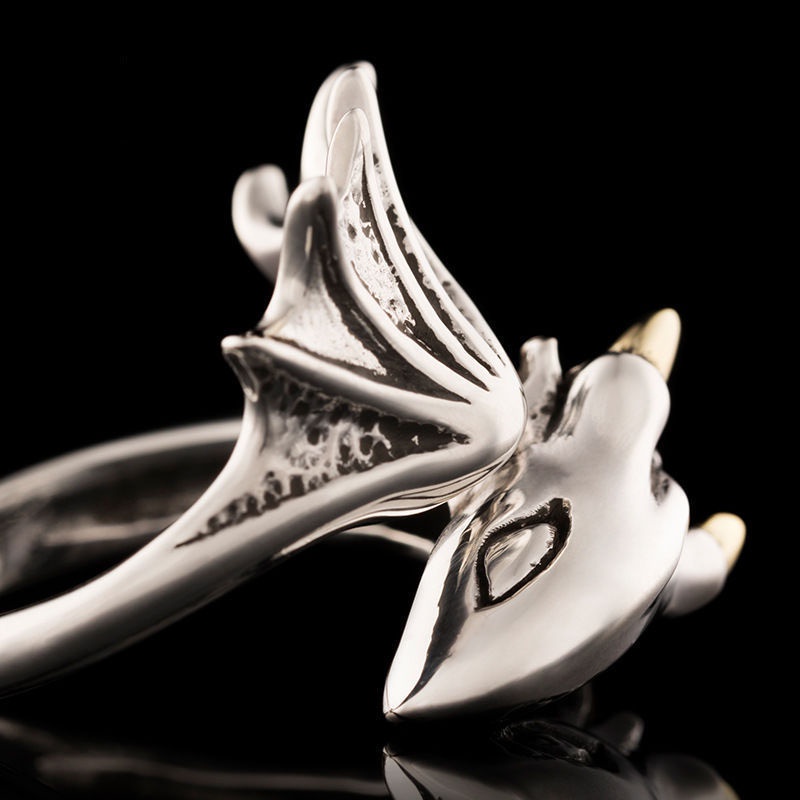 Cincin Desain Naga Terbang Gaya retro Eropa Amerika