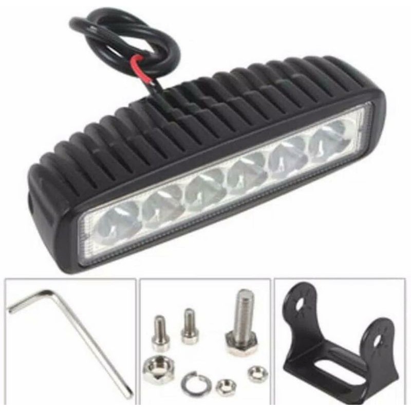 Lampu Tembak Sorot Led Bar Cree CWL 6 Mata Mini Flash 4301 plastik