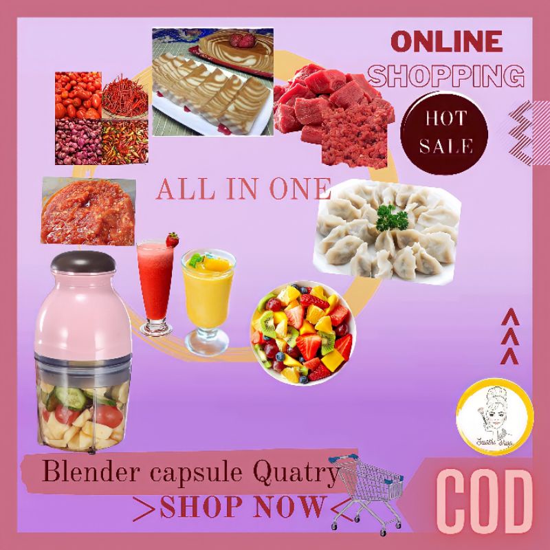 Blender Capsule Serbaguna Belender Jus Penggiling daging Dan Bumbu Sambel Sambal