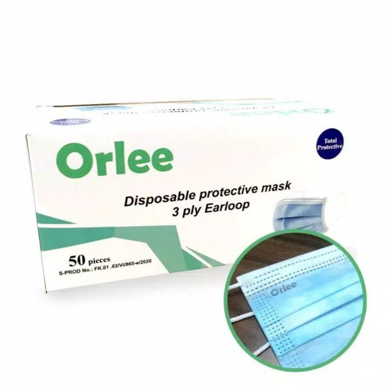 GROSIR MURAH - ECER Earloop Orlee Biru isi 5pcs