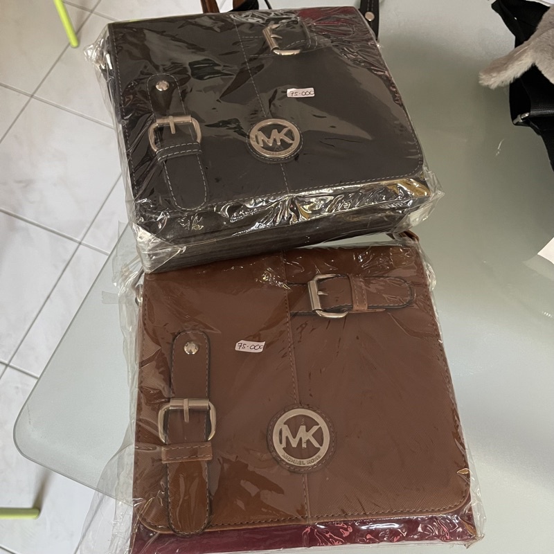 Tas Selempang Pria Wanita Unisex Import Tanggulangin Kulit Sintetis MK Michael Kors Kerja Slingbag