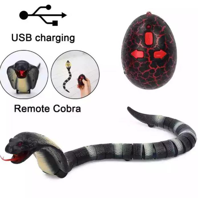Mainan Prank Rc Simulasi Ular Berayun Merayap Dengan Remote Control