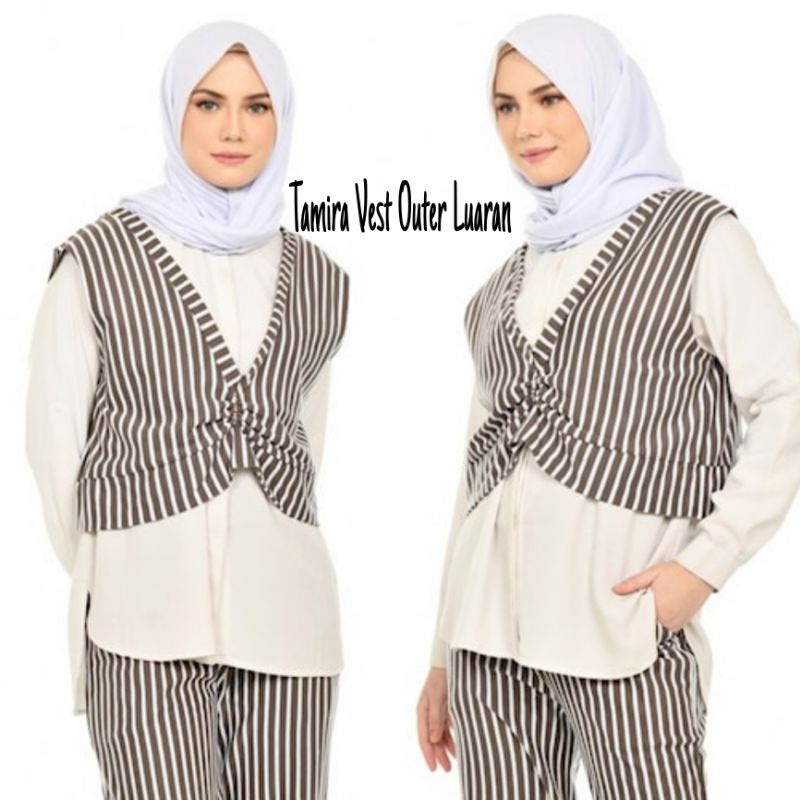 Setelan Korean style baju Korea style ootd fashion ootd wanita Korean style atasan outer rayon ootd 