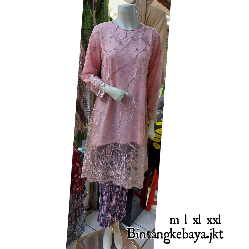 TERBARU SET TUNIK TULLE MUTIARA BORDIR / SET TUNIK PESTA / SET TUNIC TULLE MUTIARA BORDIR